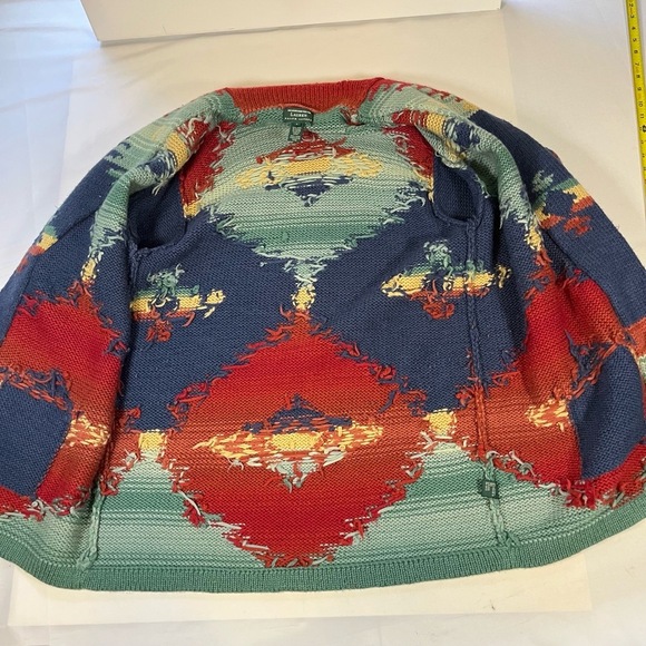 Ralph Lauren Womens Hand Knit Cardigan Sweater Vintage Southwestern Aztec Navajo - Picture 4 of 11